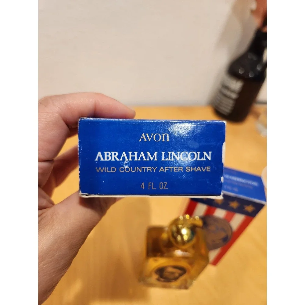 Avon Abraham Lincoln Wild‎ Country After Shave 4oz Lot of 2 w/ Boxes Eagle